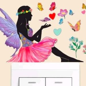 LAST CHANCE THIS PRICE Fairy figure outlet switch wall sticker, art decor